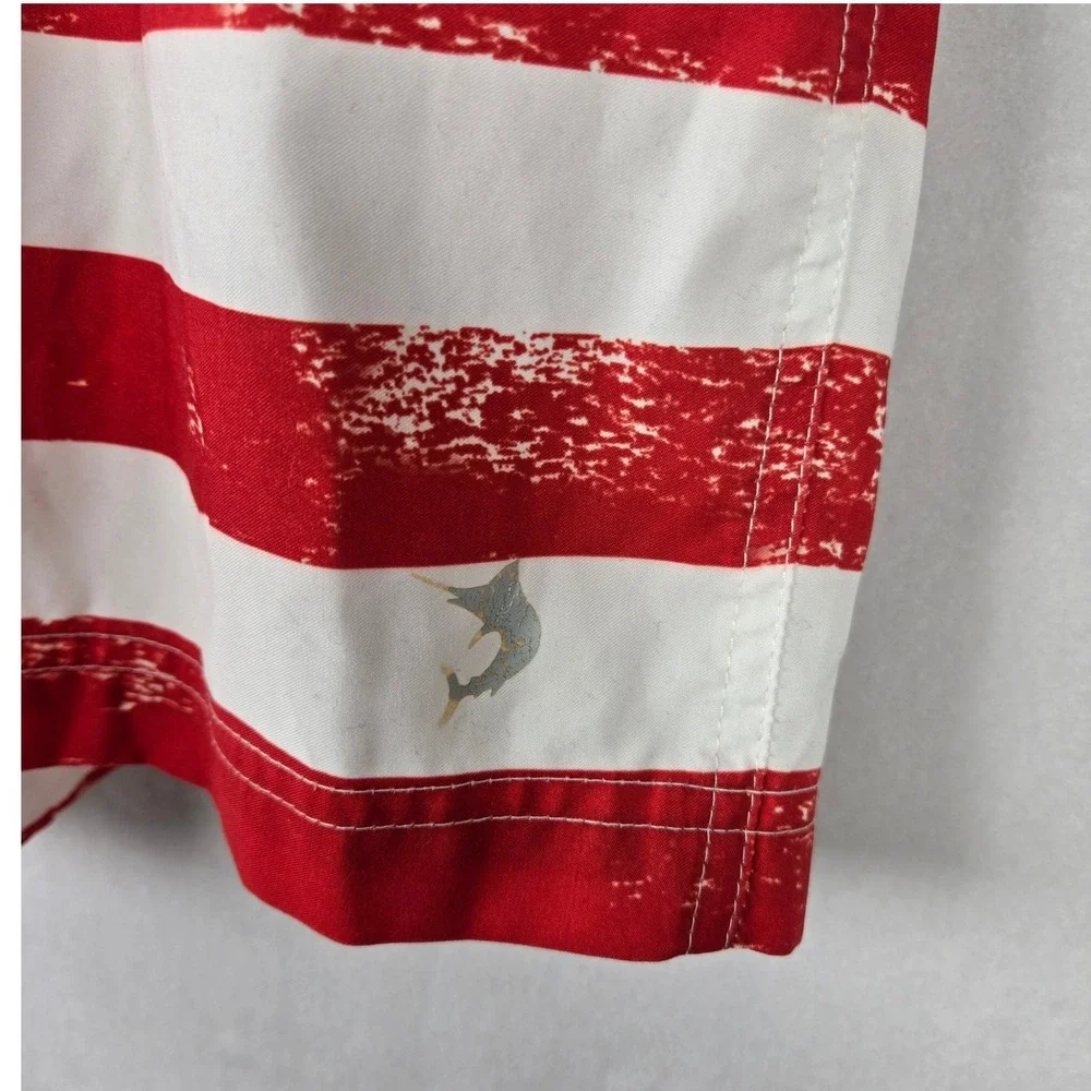 Reel‎ Legends Men's XXL Swim Trunks USA American Stars Stripes Palm Trees